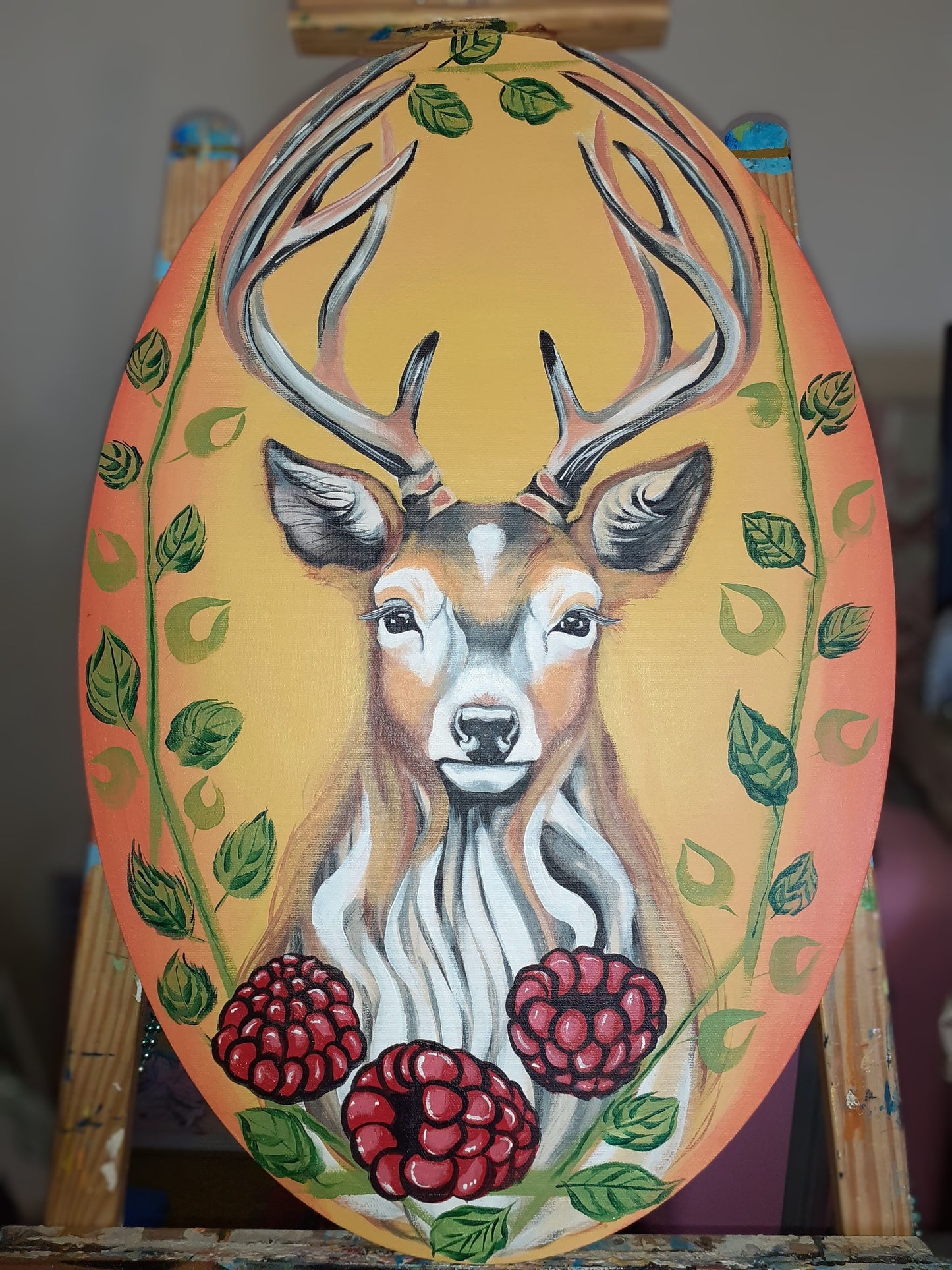 Deer aesthetic painting